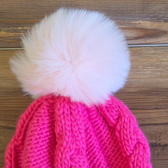 Turtle Fur Youth Lizzy Faux Fur Pom Hat Cap - Picture 7 of 8